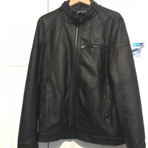 Black leather jacket